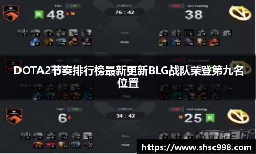 DOTA2节奏排行榜最新更新BLG战队荣登第九名位置